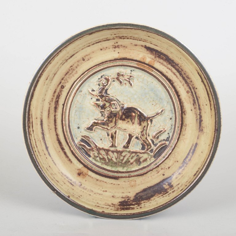 Knud Kyhn for Royal Copenhagen, stoneware dish.