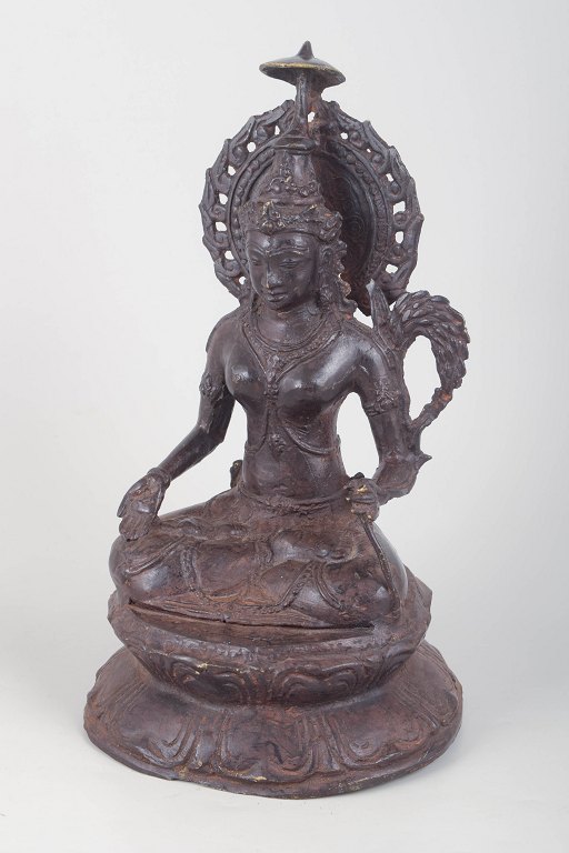 Buddhistisk bronzefigur.