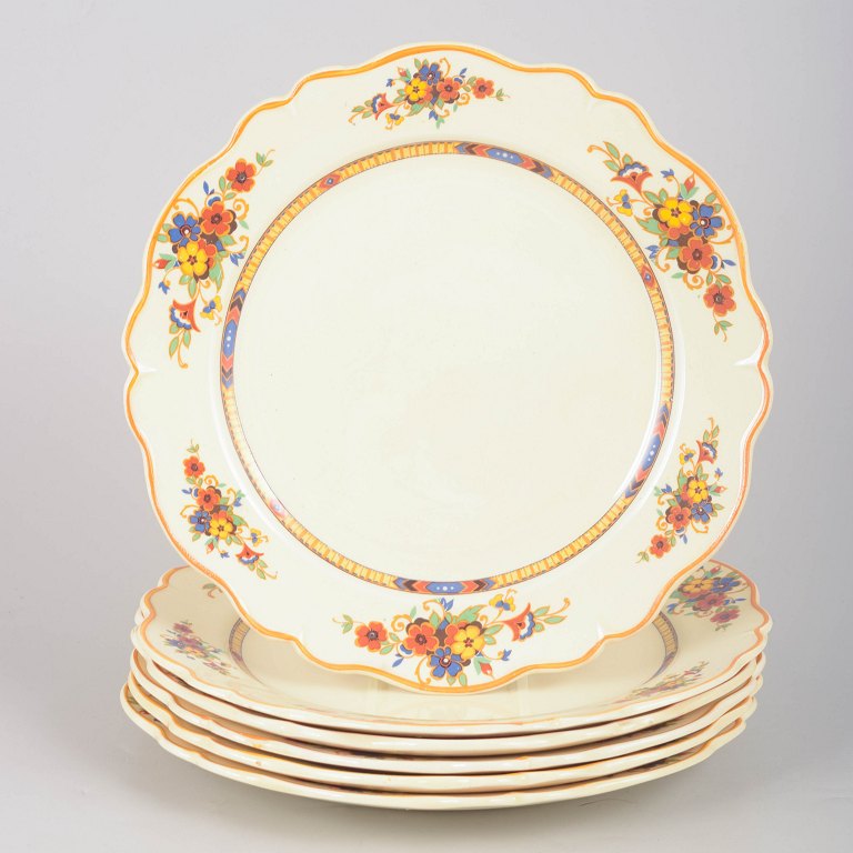 Adams England, set of six lunch plates.