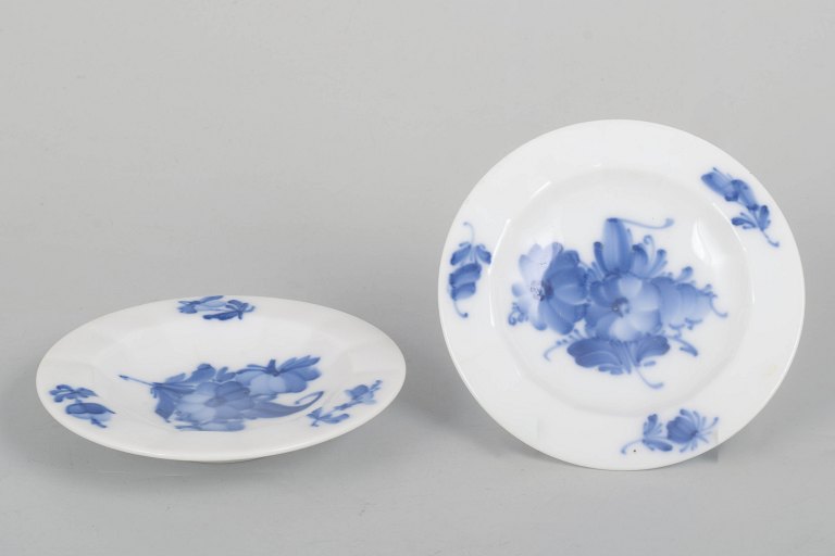 Royal Copenhagen Blue Flower Angular, pair of butter pats.